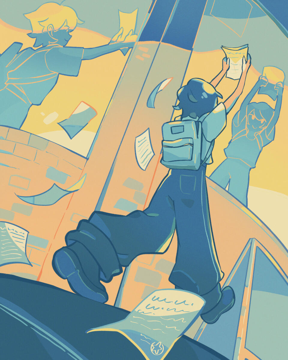 Humans of New York 3 page narrative project based around a story from the facebook page "Humans of New York"